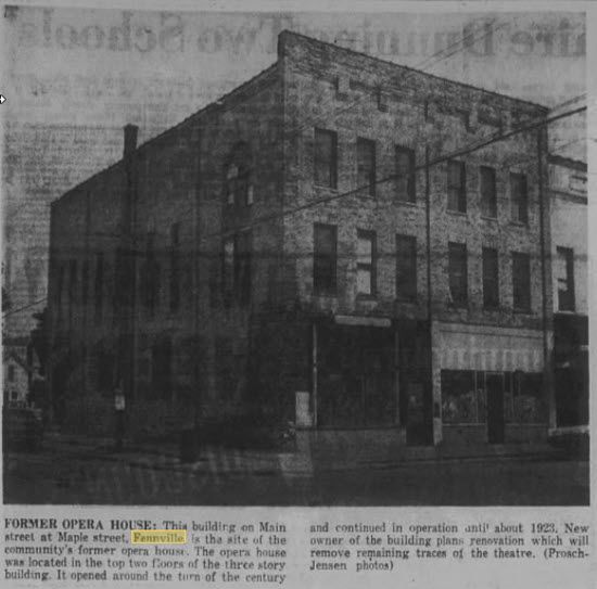 Dickinson Opera House - FROM OCT 14 1970 ARTICLE